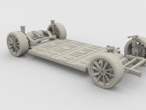 tesla model 3 chassis 3D Model