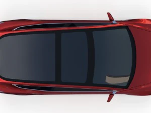 tesla model 3 red 3D Model