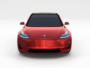 tesla model 3 red 3D Model