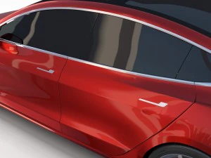 tesla model 3 red 3D Model