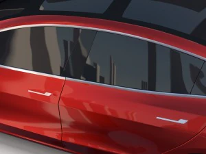 tesla model 3 red 3D Model