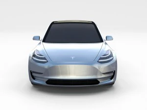 테슬라 모델 3 실버 3D 모델