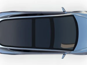 테슬라 모델 3 실버 3D 모델