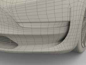 tesla model 3 silver Model 3D