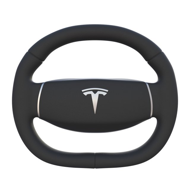 tesla model 3 steering wheel 3D Модель .c4d .max .obj .3ds .fbx .stl .blend 