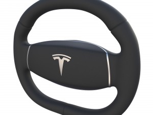 tesla model 3 steering wheel 3D Модель