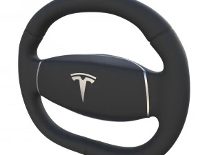 tesla model 3 steering wheel 3D Model