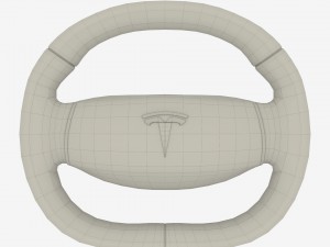 tesla model 3 steering wheel 3D Модель