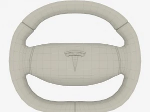 tesla model 3 steering wheel 3D Model