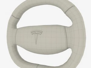tesla model 3 steering wheel 3D Model