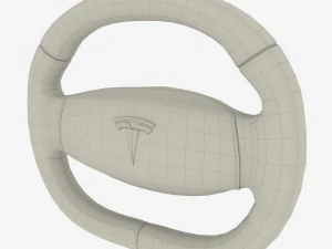 tesla model 3 steering wheel 3D Model