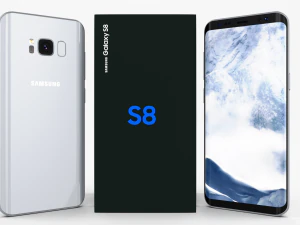 Samsung Galaxy S8 Arktissilber 3D Modell