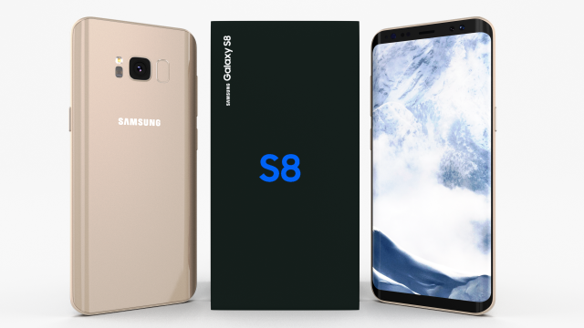 samsung galaxy s8 maple gold Model 3D .c4d .max .obj .3ds .fbx .stl .blend