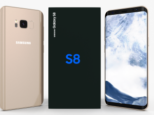 samsung galaxy s8 maple gold Model 3D