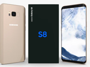 samsung galaxy s8 arce dorado Modelo 3D