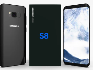 Samsung Galaxy S8 Mitternachtsschwarz 3D Modell