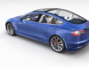 tesla model 3 with interior pack Model 3D