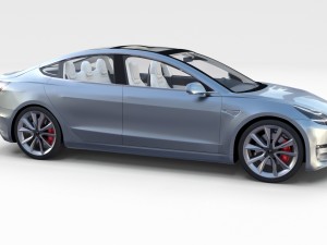 tesla model 3 with interior pack Model 3D