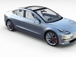 tesla model 3 with interior pack Model 3D