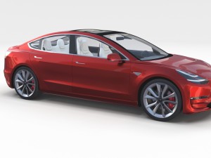 tesla model 3 with interior pack Model 3D