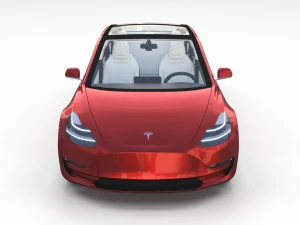 tesla model 3 with interior pack 3D Model