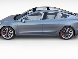 tesla model 3 with interior pack Model 3D