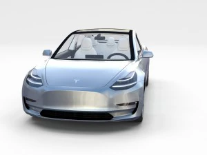 tesla model 3 with interior pack 3D Model