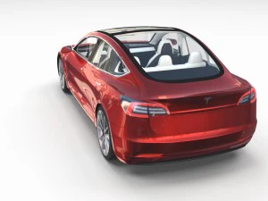 tesla model 3 with interior pack 3D Model