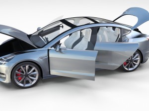 tesla model 3 with interior pack Model 3D