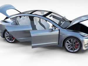tesla model 3 with interior pack Model 3D