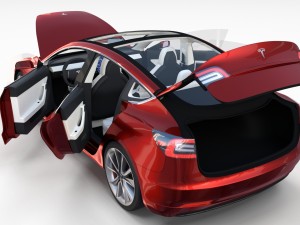 tesla model 3 with interior pack Model 3D