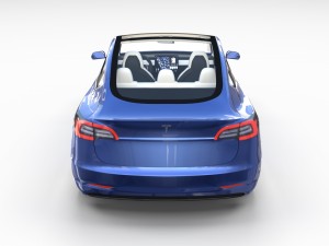 tesla model 3 with interior and chassis pack Model 3D