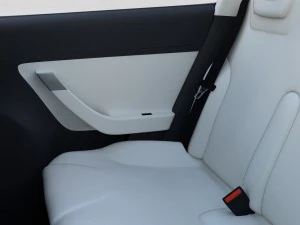 tesla model 3 with interior and chassis pack 3D Model