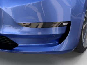 tesla model 3 with interior and chassis pack 3D Model