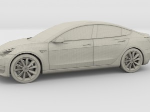 tesla model 3 and model s pack 3D मॉडल