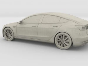 tesla model 3 and model s pack 3D Model