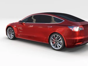 tesla model 3 and model s pack 3D Model