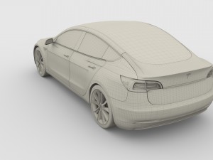 tesla model 3 and model s pack 3D मॉडल
