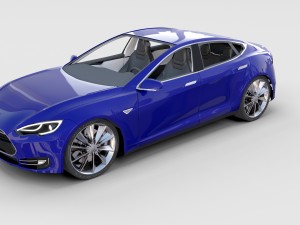 tesla model 3 and model s with interior pack 3Dモデル