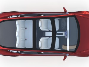 tesla model 3 and model s with interior pack 3Dモデル