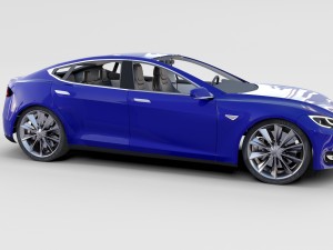 tesla model 3 and model s with interior pack 3Dモデル