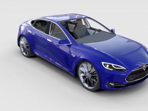tesla model 3 and model s with interior pack 3Dモデル