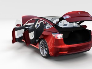 tesla model 3 and model s with interior pack 3Dモデル