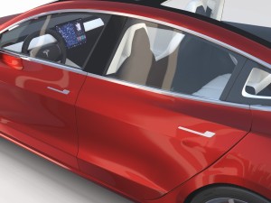 tesla model 3 and model s with interior pack 3Dモデル