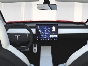 tesla model 3 and model s with interior pack 3Dモデル