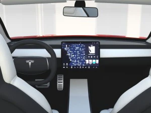 tesla model 3 dan model s dengan paket interior Model 3D