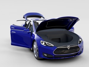 tesla model 3 and model s with interior pack 3Dモデル