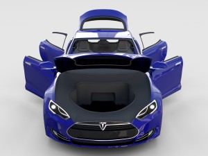 tesla model 3 and model s with interior pack 3Dモデル