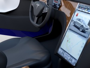 tesla model 3 and model s with interior pack 3Dモデル