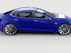 tesla model 3 and model s with interior pack 3Dモデル